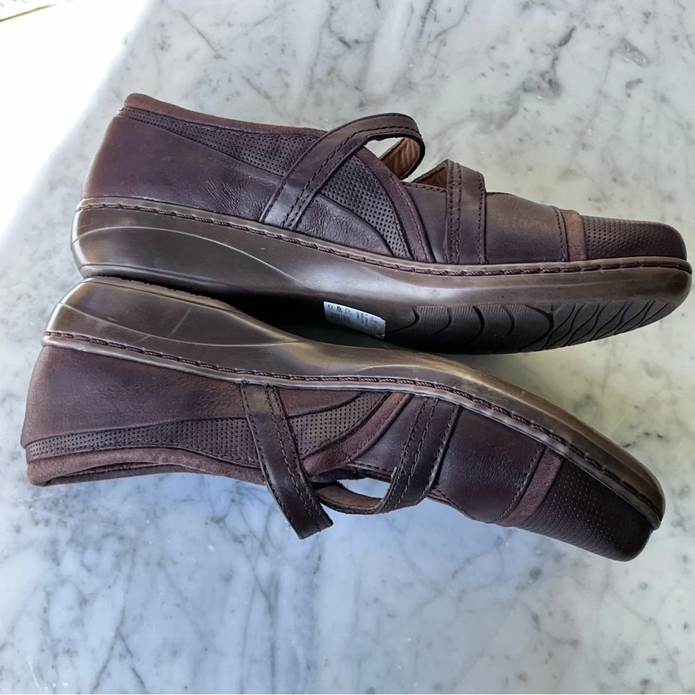 Clarks Collection Brown Leather Evianna Crown, 9.5, Mary Jane Shoe, NWT - Picture 12 of 13